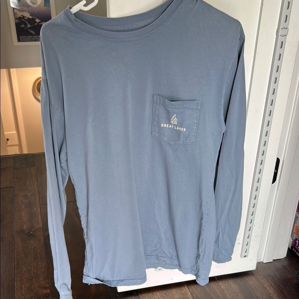 Men's Blue Long Sleeve Shirt
